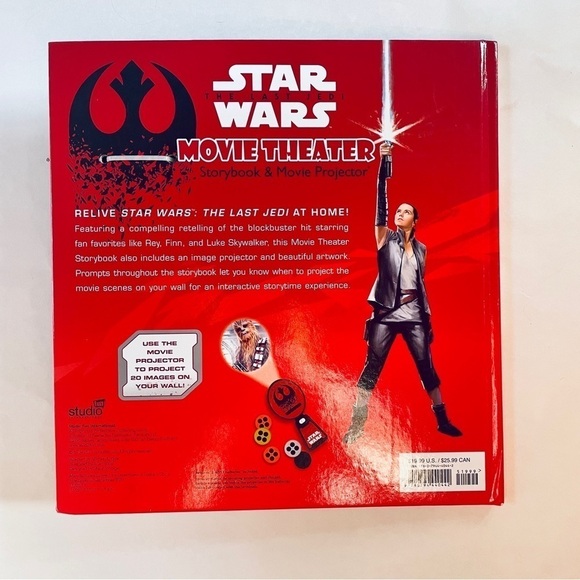 NWT Star Wars The Last Jedi Movie Theater Storybook and Projector - Picture 5 of 8